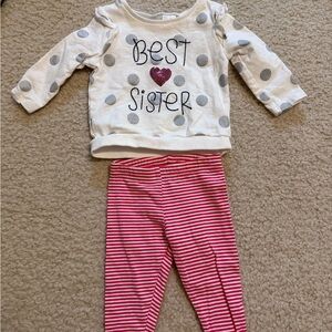 Carter's White and Pink Kids Matching Set